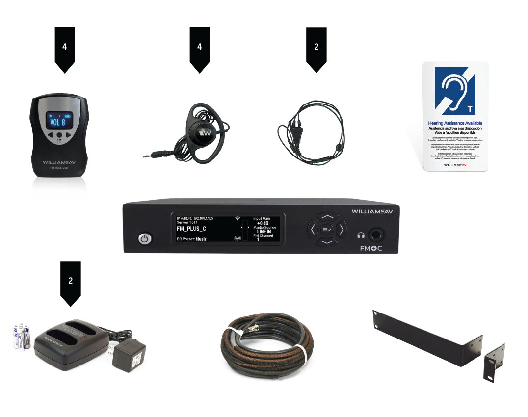 FM+ 558 PRO System | 4 Receivers & Install Accessories