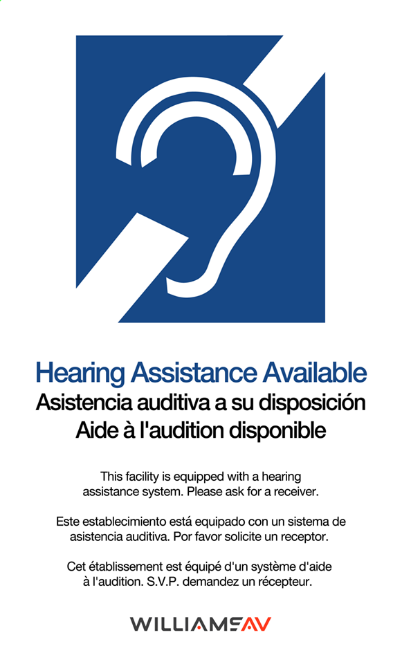 IDP 008 - Hearing Loop Available sign
