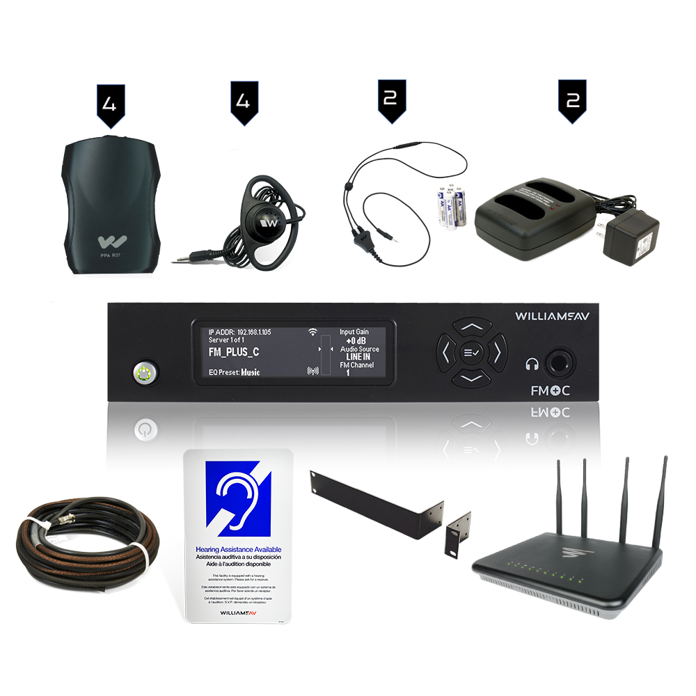 FM+ PRO System Package (4 R37 receivers, Dante & WAP)