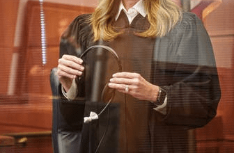 Judge holding Digi-Wave Headset