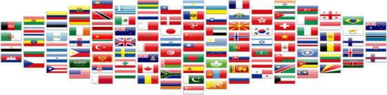 Many Countries flags