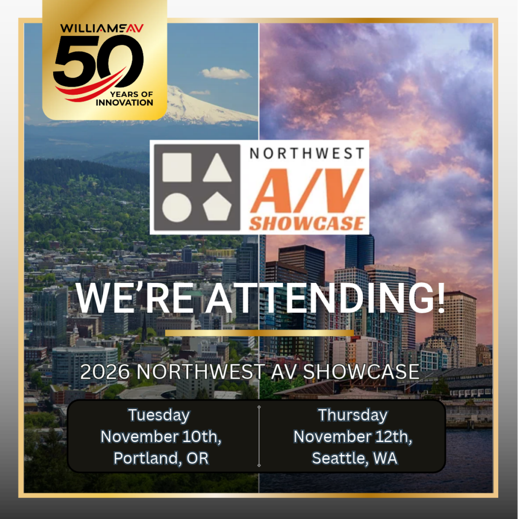 The 2026 NORTHWEST AV SHOWCASE, with image of Seattle and Portland